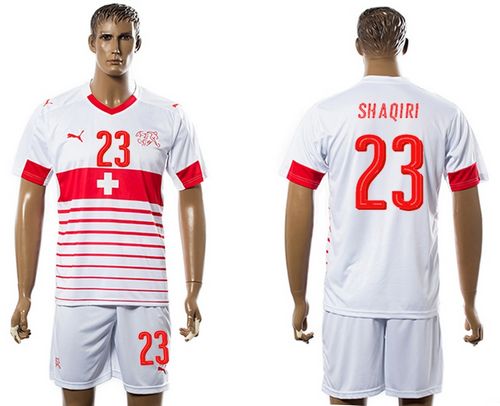 Switzerland #23 Shaqiri Away Soccer Country Jersey - Click Image to Close